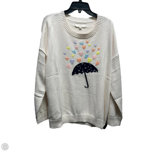Sweater By Loft In Blue & Orange, Size: Xxl
