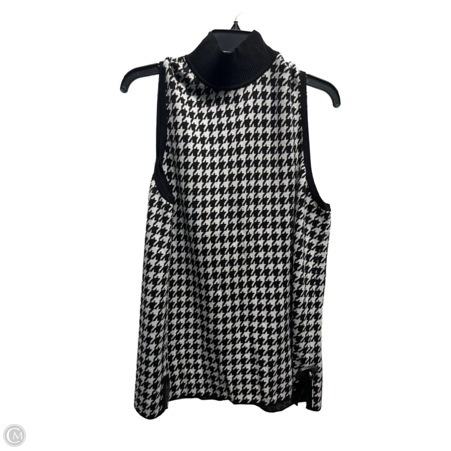 Top Sleeveless By Chicos In Black & White, Size: Xl