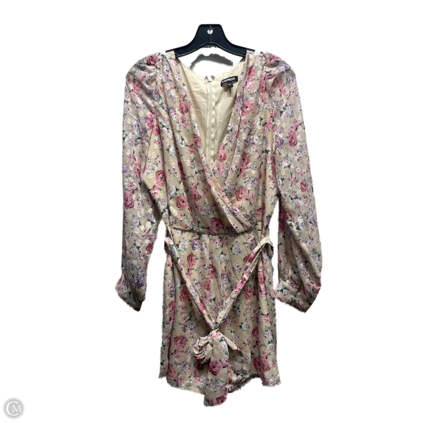 Romper By Express In Pink & Purple, Size: L