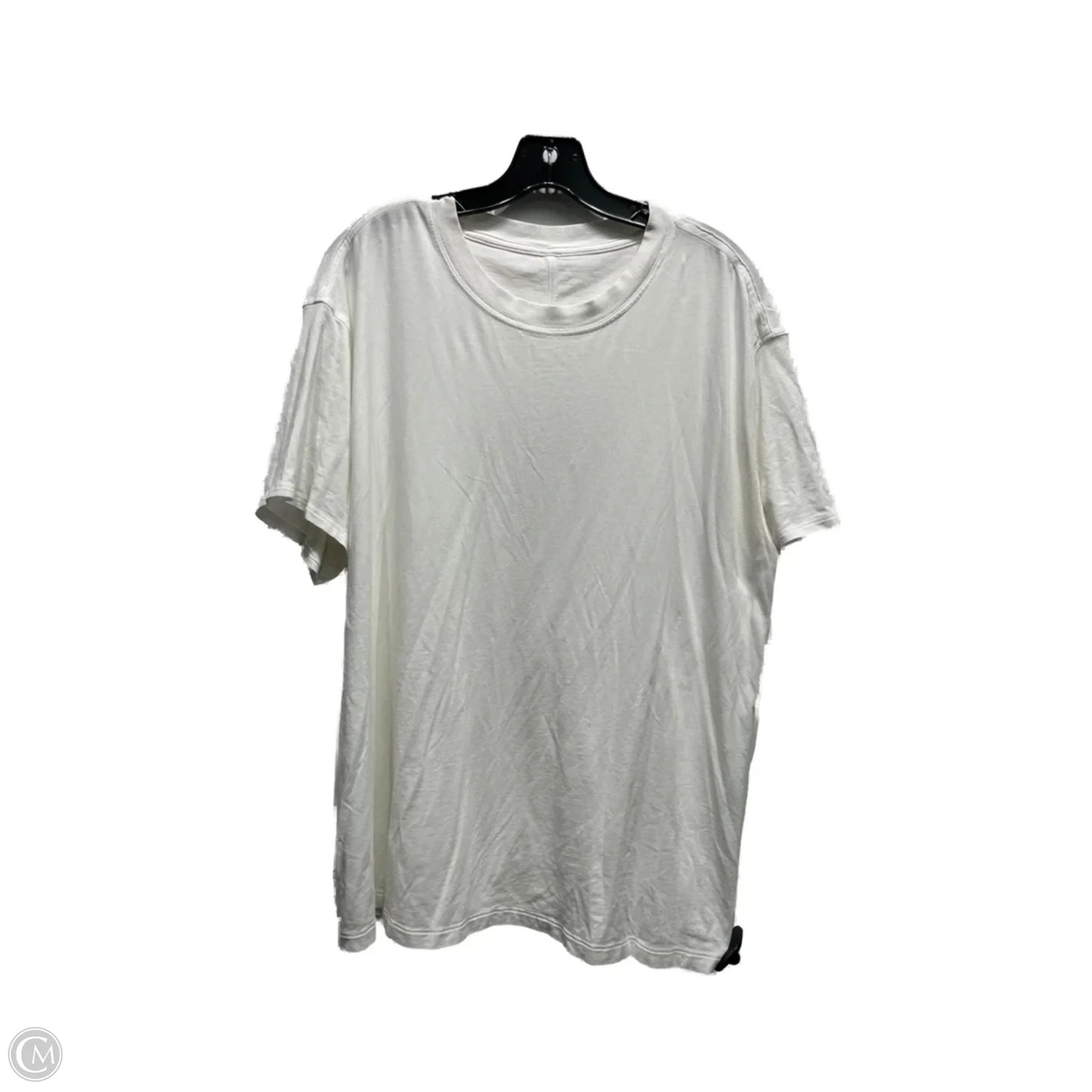 Athletic Top Short Sleeve By Lululemon In White, Size: L