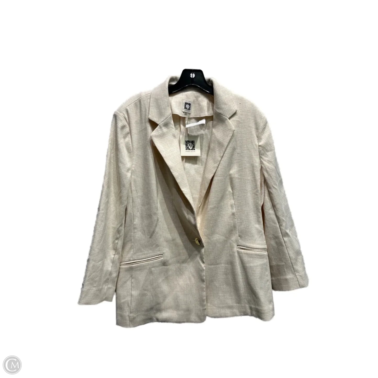 Blazer By Anne Klein In Cream, Size: Xl
