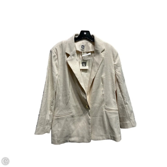 Blazer By Anne Klein In Cream, Size: Xl