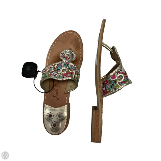 Sandals Flats By Jack Rogers In Blue & Purple, Size: 8.5
