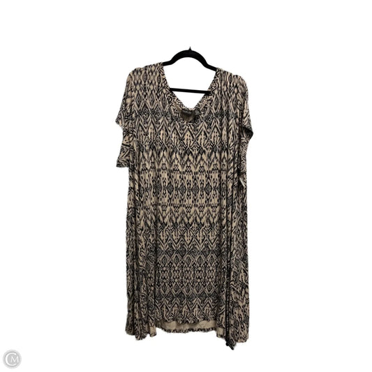 Dress Casual Short By Rachel Zoe In Black & Tan, Size: 3x