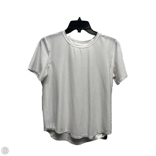 Athletic Top Short Sleeve By Lululemon In White, Size: S