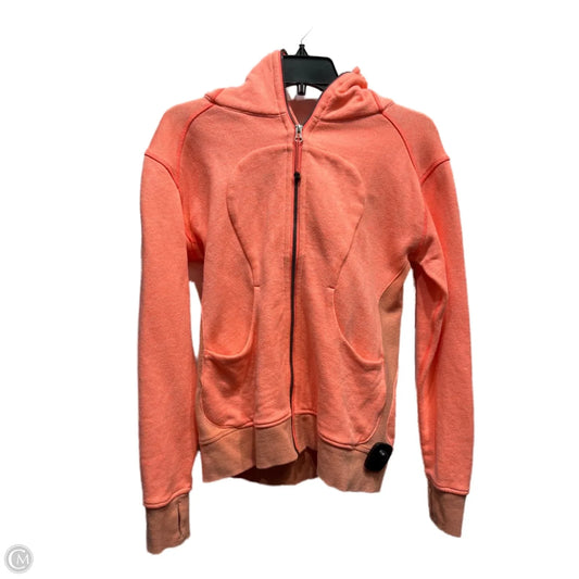 Athletic Jacket By Lululemon In Orange, Size: 6