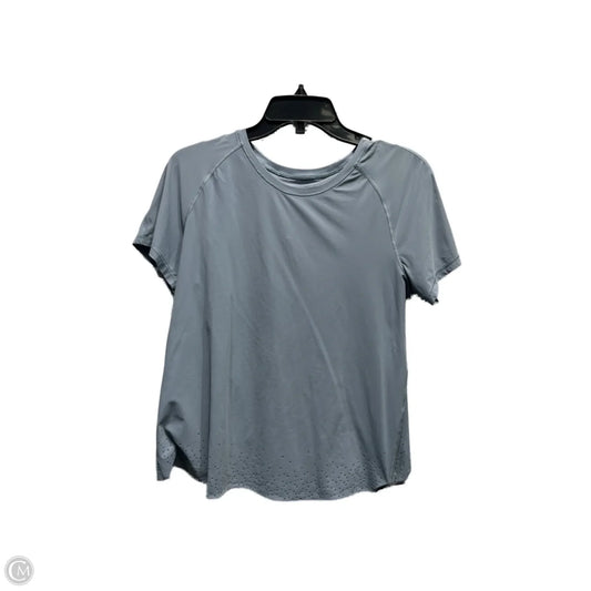 Athletic Top Short Sleeve By Lululemon In Blue, Size: M