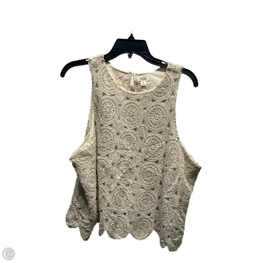 Top Sleeveless By Ana In Cream, Size: Xl