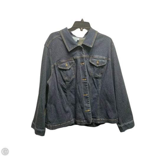 Jacket Denim By Sigrid Olsen In Blue, Size: 3x
