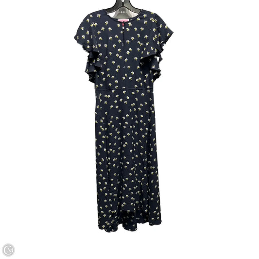 Dress Designer By Kate Spade In Blue & Yellow, Size: 4