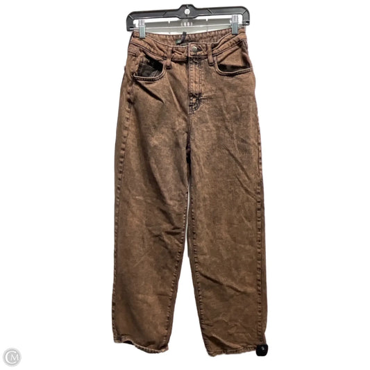 Jeans Wide Leg By Wild Fable In Brown Denim, Size: 0