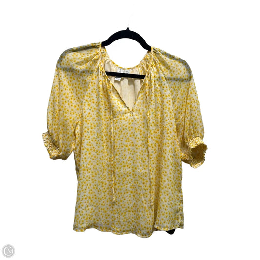 Top Short Sleeve By Joie In Yellow, Size: S