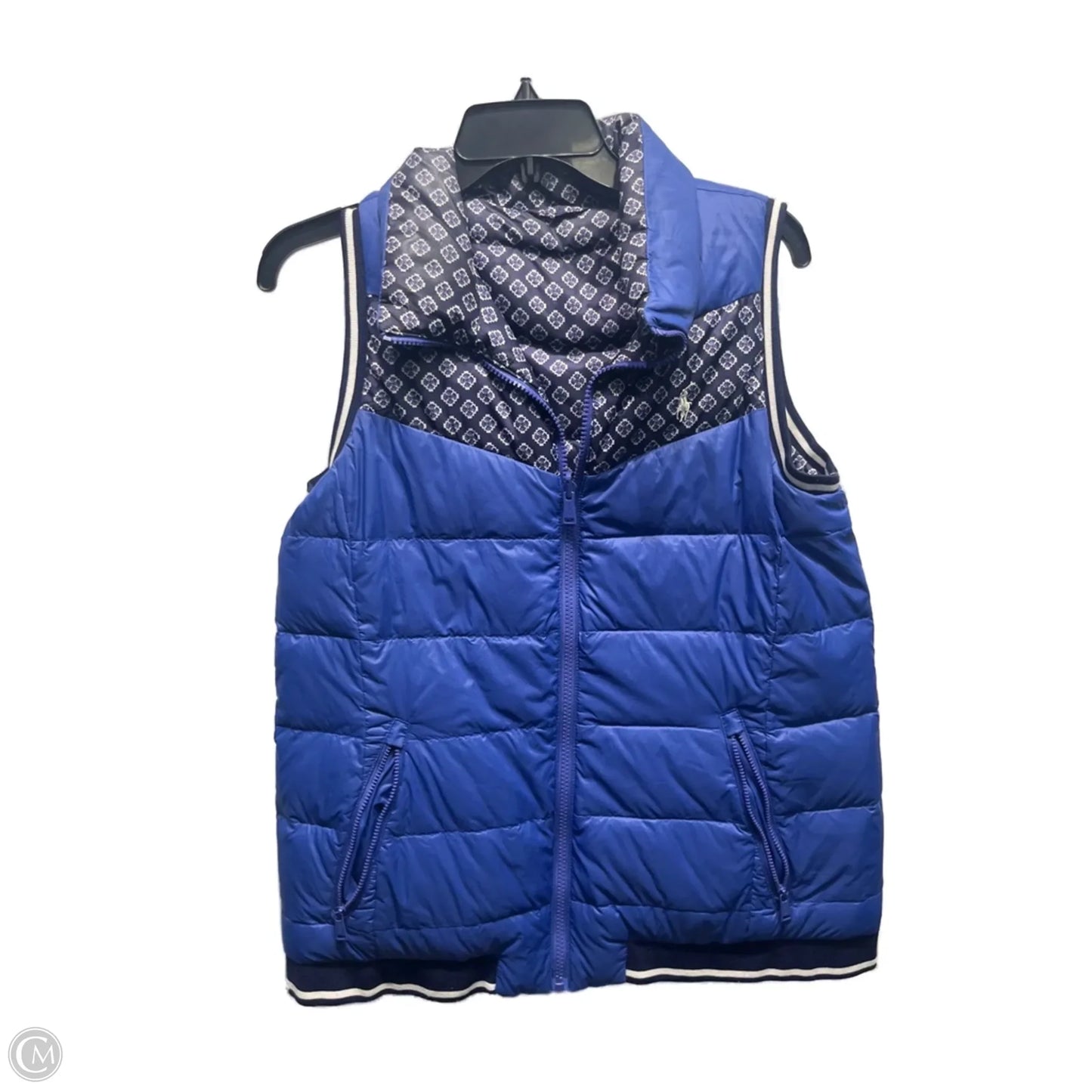 Vest Puffer & Quilted By Polo Ralph Lauren In Blue, Size: M