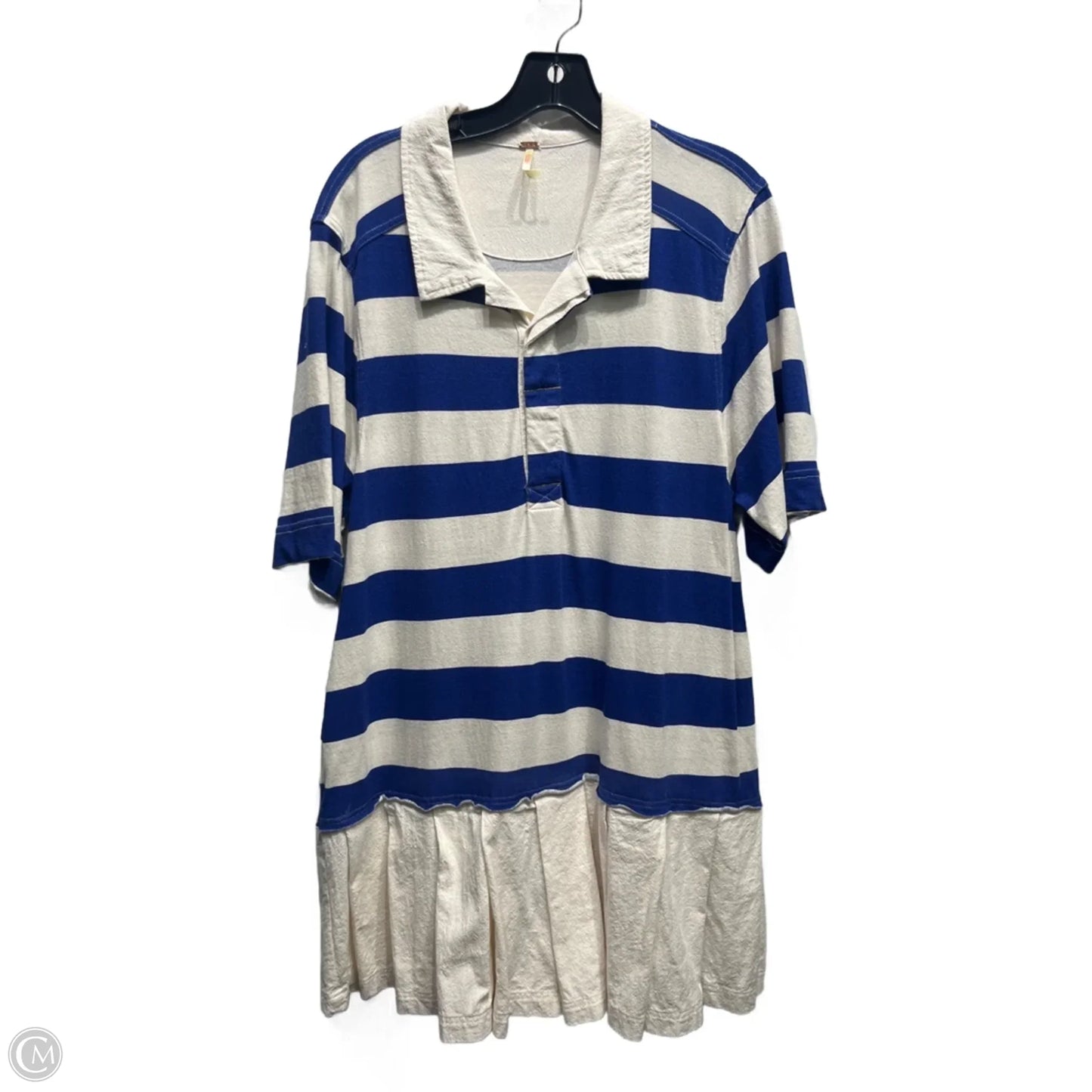Dress Casual Short By Free People In Blue & Cream, Size: S