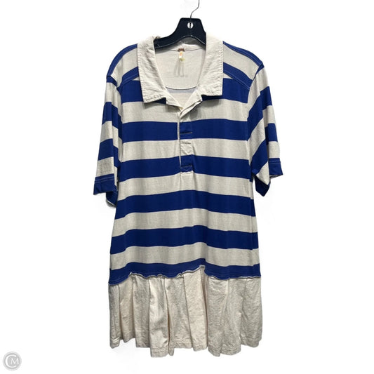 Dress Casual Short By Free People In Blue & Cream, Size: S
