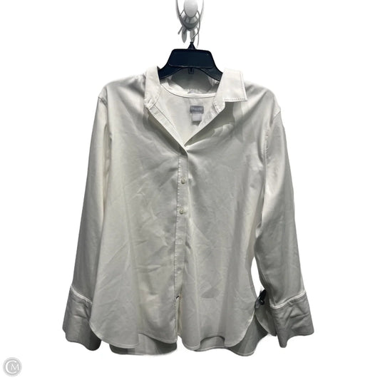 Top Long Sleeve By Chicos In White, Size: 18