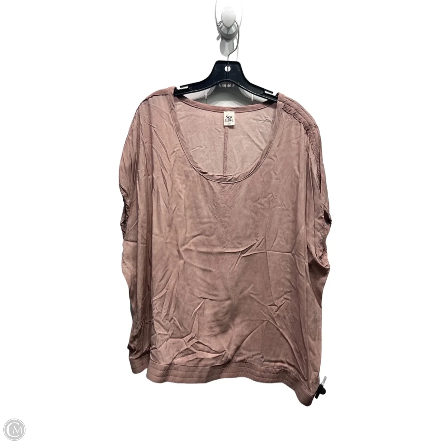 Top Short Sleeve By Sew In Love In Mauve, Size: 2x