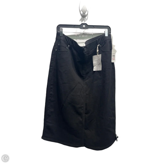 Skirt Midi By Cato In Black, Size: 16