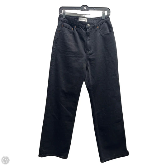 Jeans Wide Leg By Abercrombie And Fitch In Black Denim, Size: 6