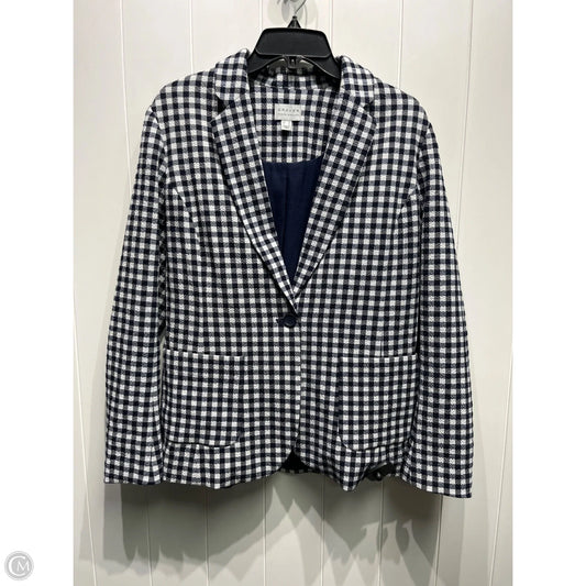 Blazer By Susan Graver In Blue & White, Size: 10