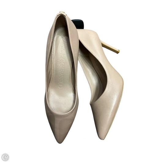 Shoes Designer By Karl Lagerfeld In Tan, Size: 9