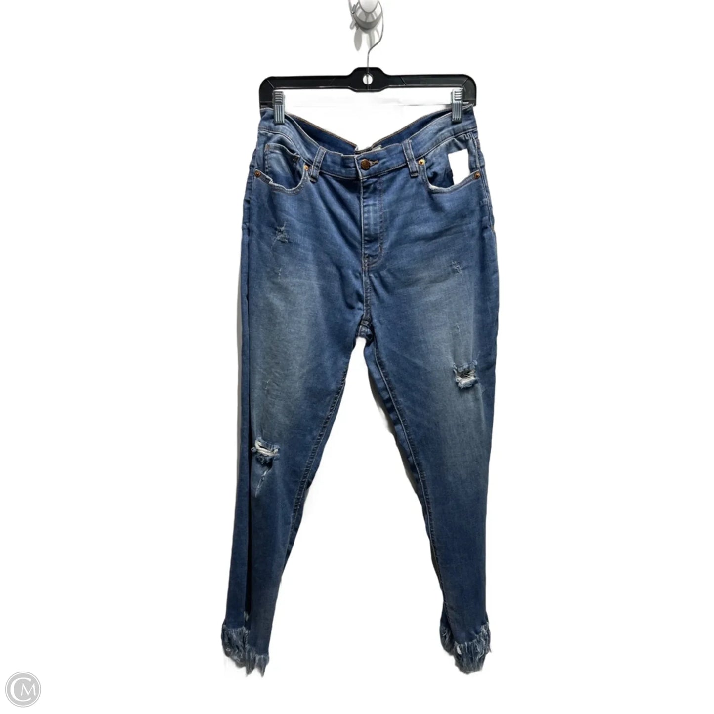 Jeans Straight By Free People In Blue Denim, Size: 10