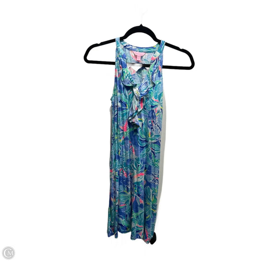 Dress Designer By Lilly Pulitzer In Blue & Green, Size: Xxs