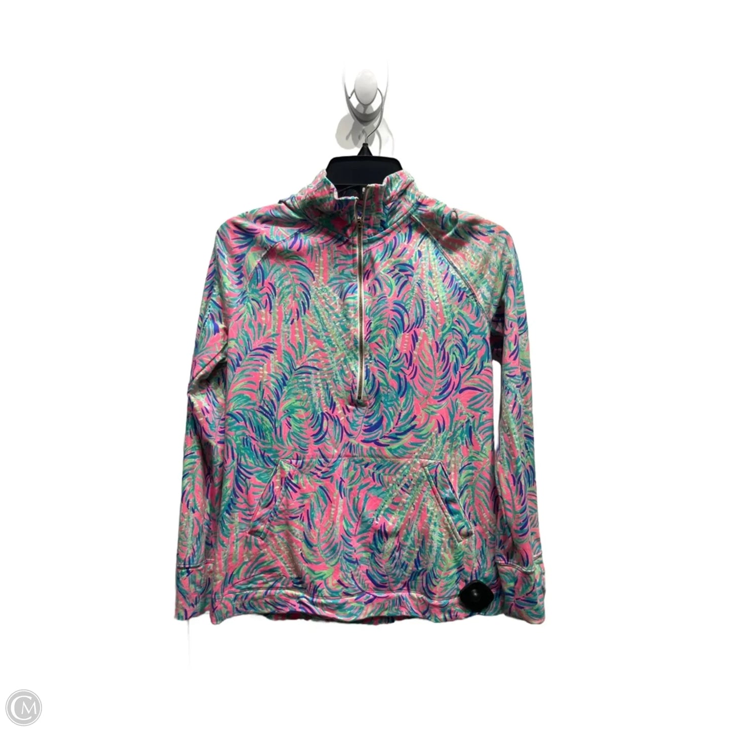 Top Long Sleeve Designer By Lilly Pulitzer In Green & Pink, Size: Xs