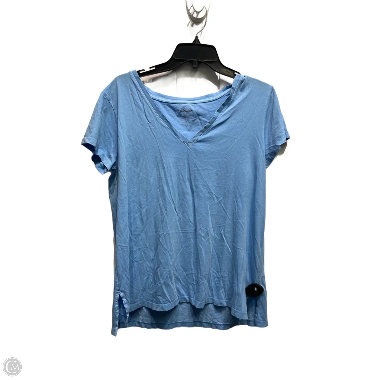 Top Short Sleeve Designer By Lilly Pulitzer In Blue, Size: L