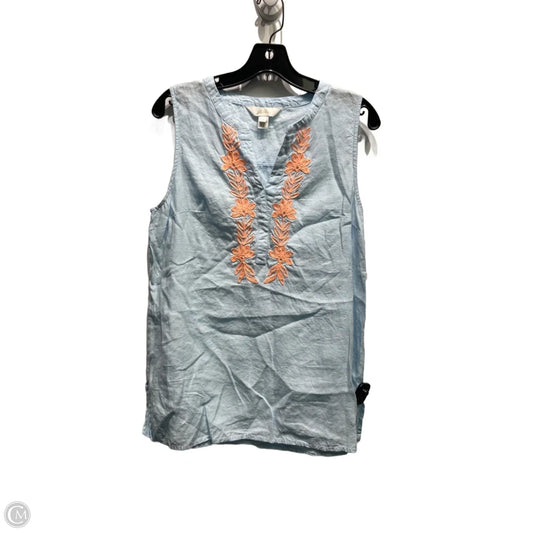 Top Sleeveless Designer By Lilly Pulitzer In Blue & Orange, Size: M