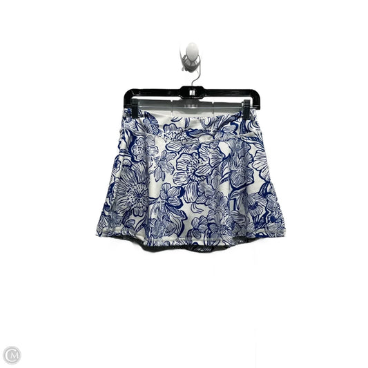 Skort Designer By Lilly Pulitzer In Blue & White, Size: S