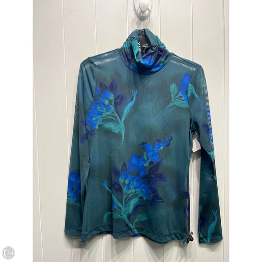 Blouse Long Sleeve By White House Black Market In Blue & Green, Size: S
