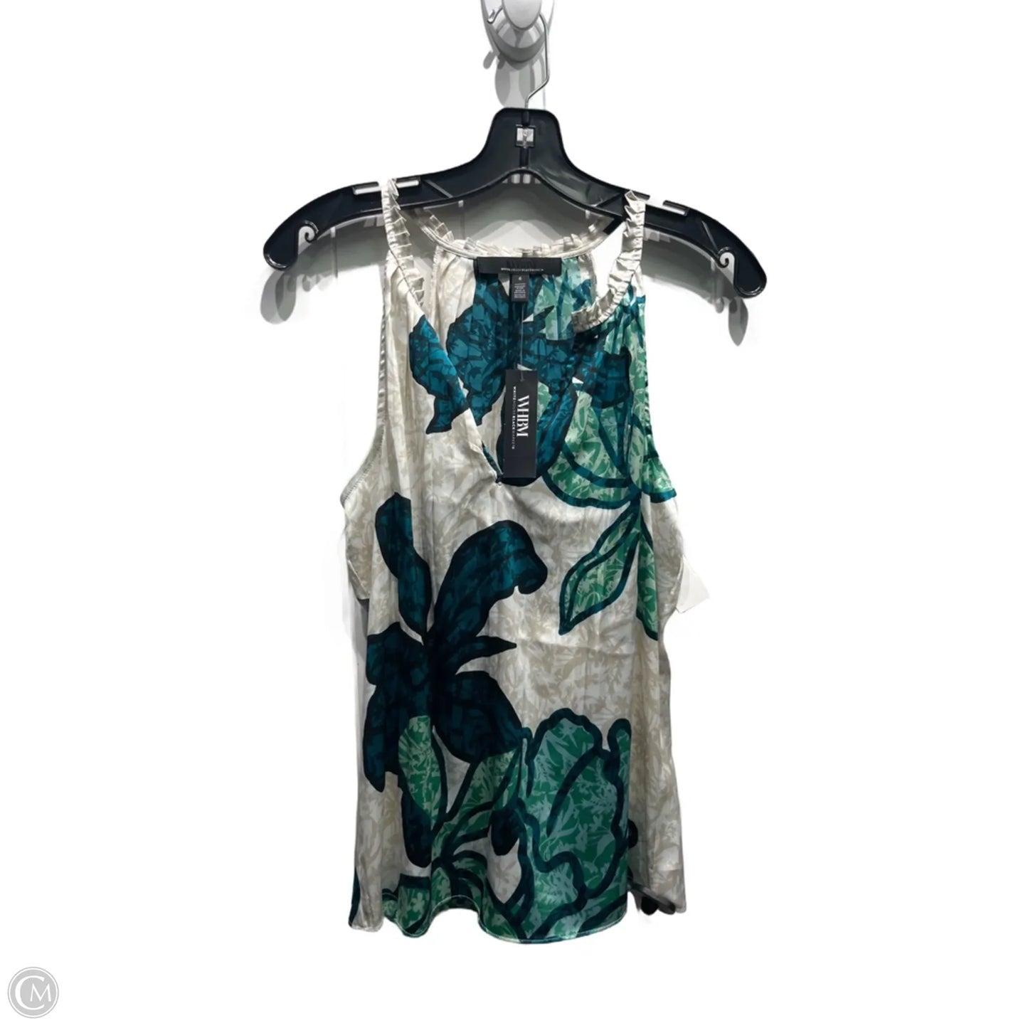 Top Sleeveless By White House Black Market In Green & White, Size: 6