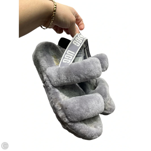 Sandals Designer By Ugg In Grey, Size: 10