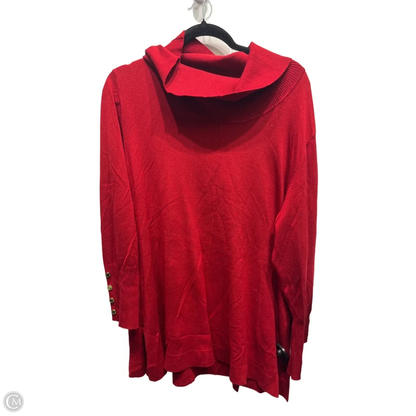 Sweater By Anne Klein In Red, Size: Xl
