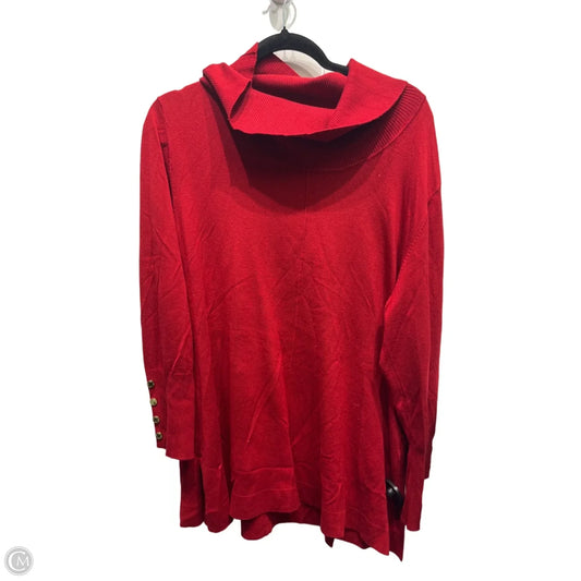 Sweater By Anne Klein In Red, Size: Xl