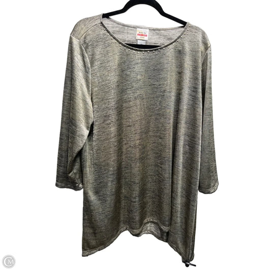Top Long Sleeve By Ruby Rd In Gold, Size: 1x