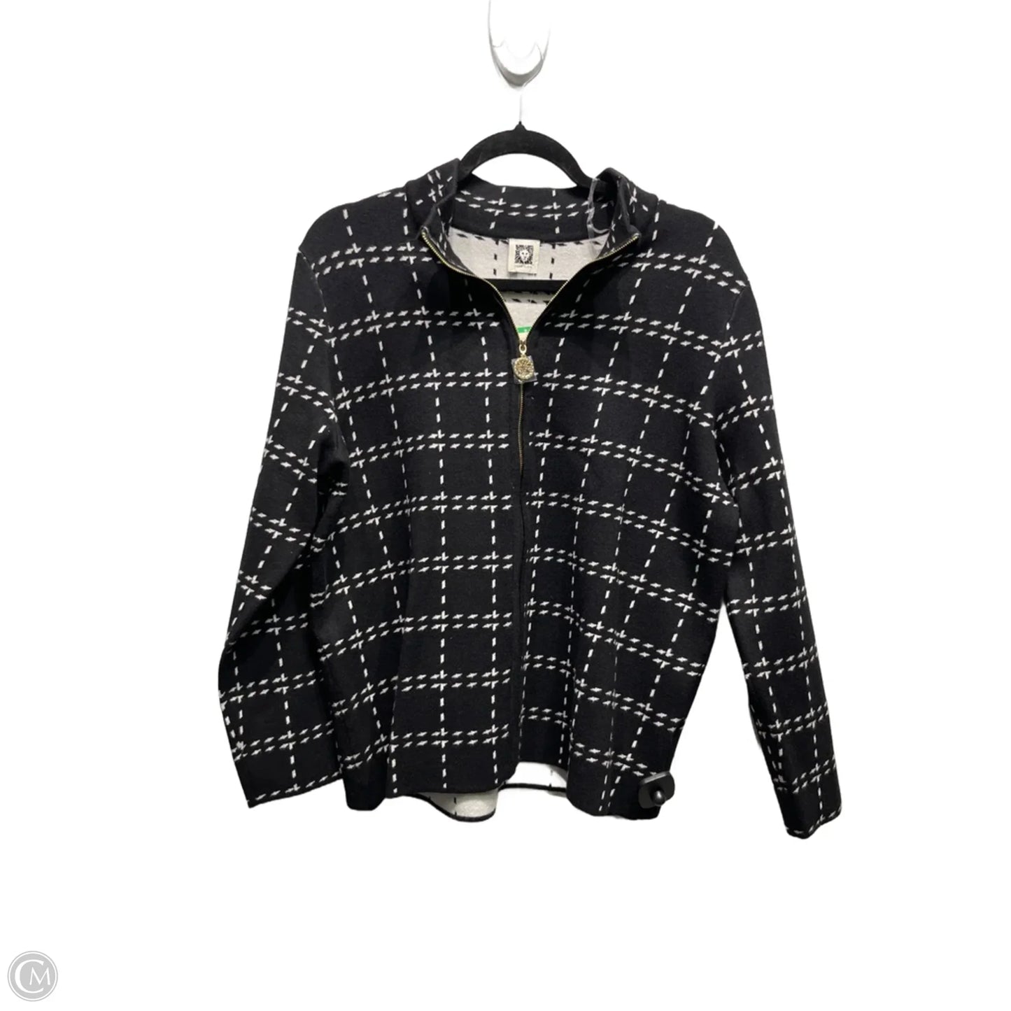 Jacket Other By Anne Klein In Black & White, Size: L