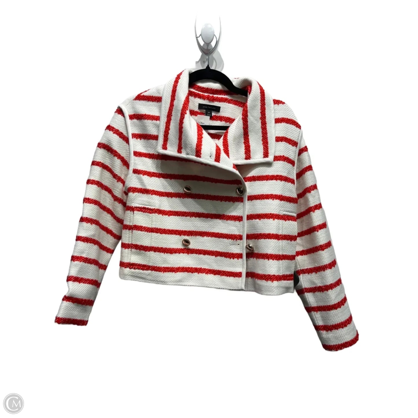 Blazer By Ann Taylor In Red & White, Size: Xsp