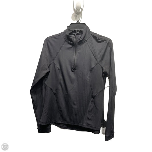 Athletic Top Long Sleeve Collar By Spyder In Black, Size: M