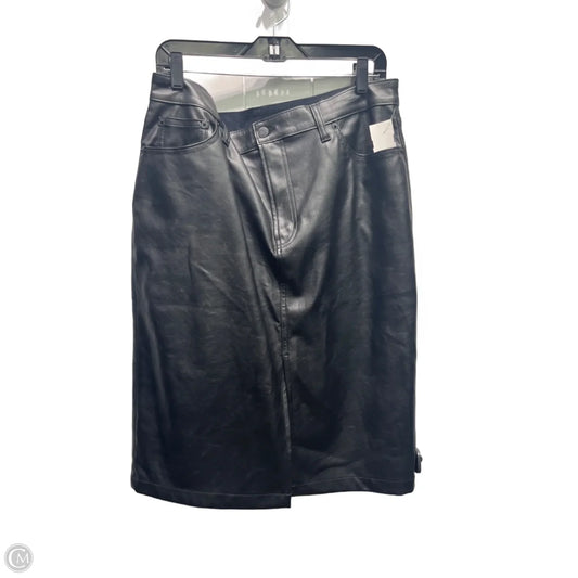 Skirt Midi By Gap In Black, Size: 16