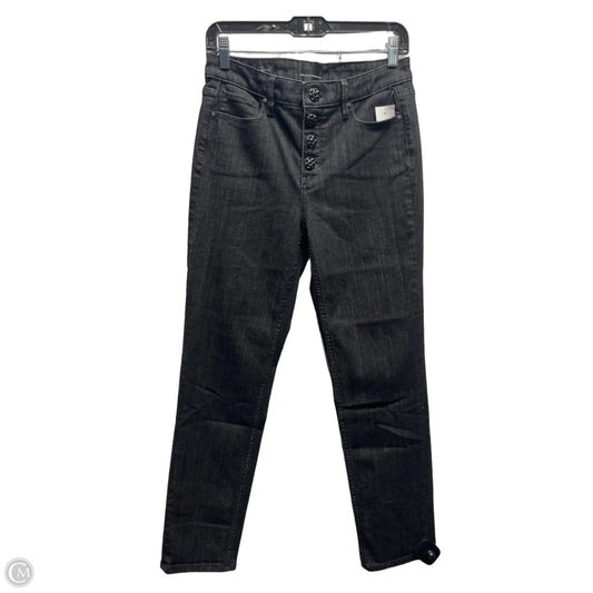 Jeans Straight By White House Black Market In Black Denim, Size: 6