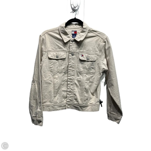 Jacket Denim By Tommy Hilfiger In Cream Denim, Size: L