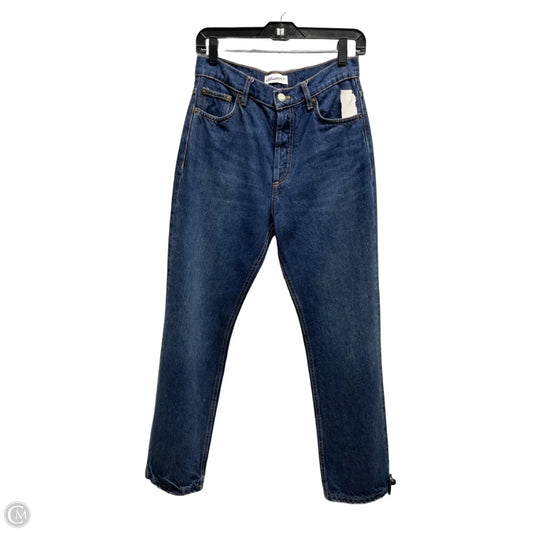 Jeans Straight By Zara In Blue Denim, Size: 4