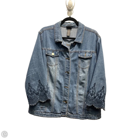 Jacket Denim By Avenue In Blue Denim, Size: 24