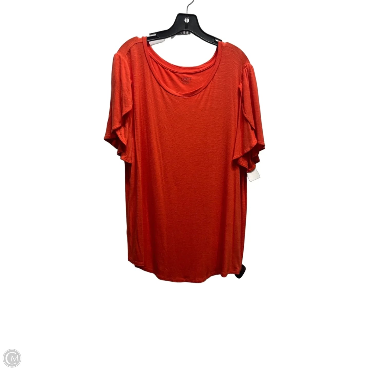Top Short Sleeve By Loft In Orange, Size: Xl