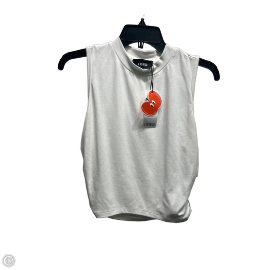 Top Sleeveless By Cider In White, Size: L