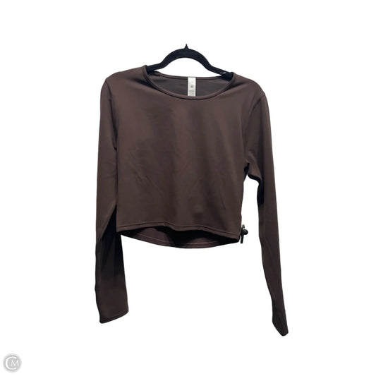 Athletic Top Long Sleeve Crewneck By Lululemon In Brown, Size: 12