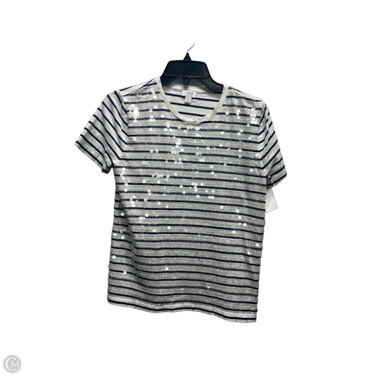 Top Short Sleeve By J. Crew In Blue & White, Size: S