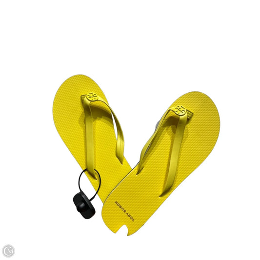 Sandals Designer By Tory Burch In Yellow, Size: 7